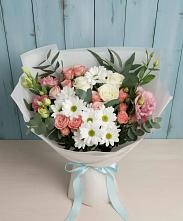Букет цветов из:  Розы, Лизиантусы и Хризантемы #REPLACE_PRED# Рождествено Самарской области