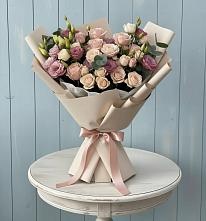 Букет цветов из:  Розы и Лизиантусы в Рождествено Самарской области
