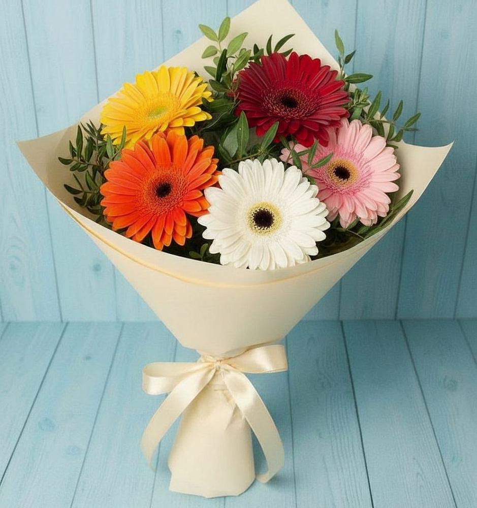 Букет цветов из: Герберы в Рождествено Самарской области