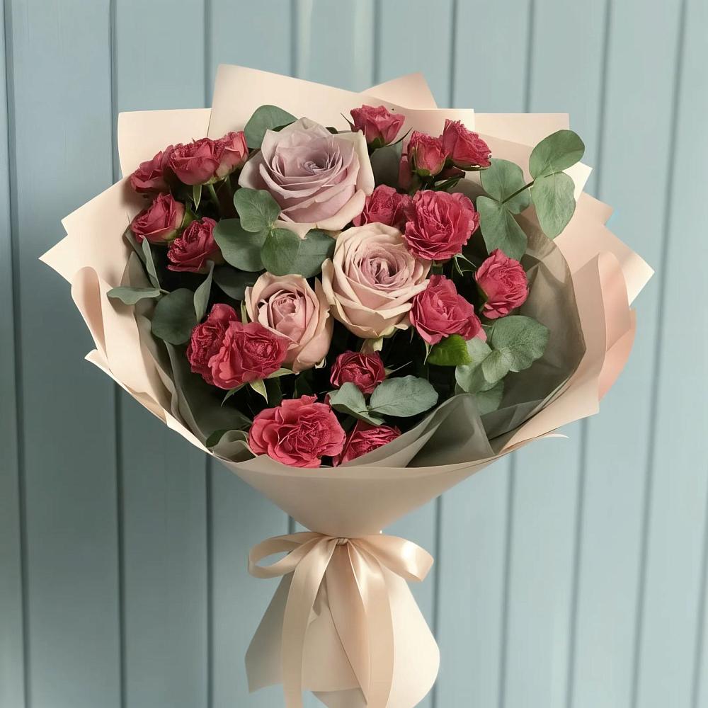 Букет цветов из: Гвоздики и Розы в Рождествено Самарской области