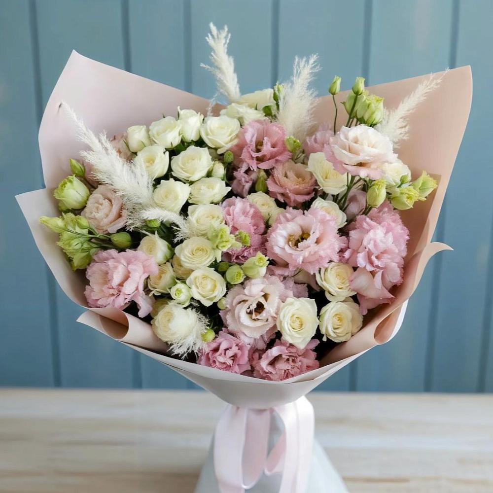 Букет цветов из: Альстромерии и Розы в Рождествено Самарской области