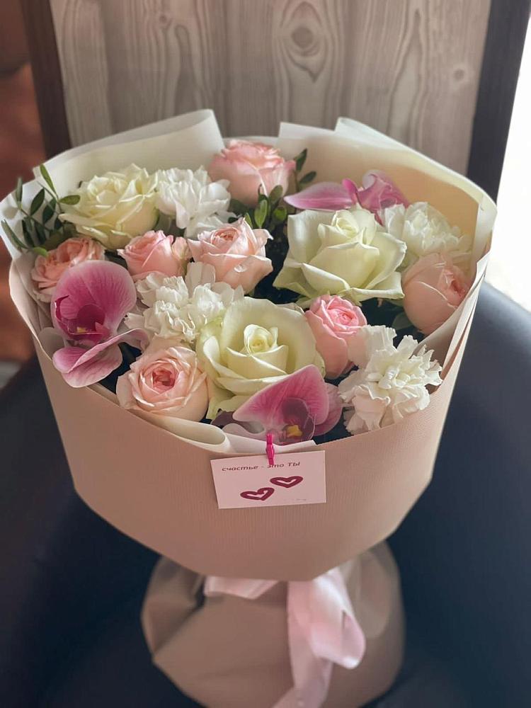 Букет цветов из: Орхидеи, Розы и Гвоздики в Рождествено Самарской области