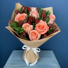 Букет цветов из:  Розы и Альстромерии в Рождествено Самарской области