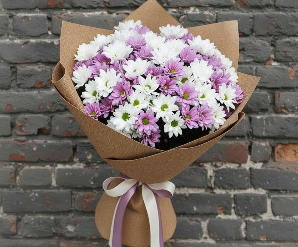 Букет цветов из: Хризантемы в Рождествено Самарской области