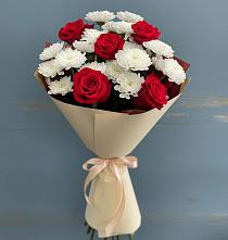 Букет цветов из:  Розы и Хризантемы в Рождествено Самарской области