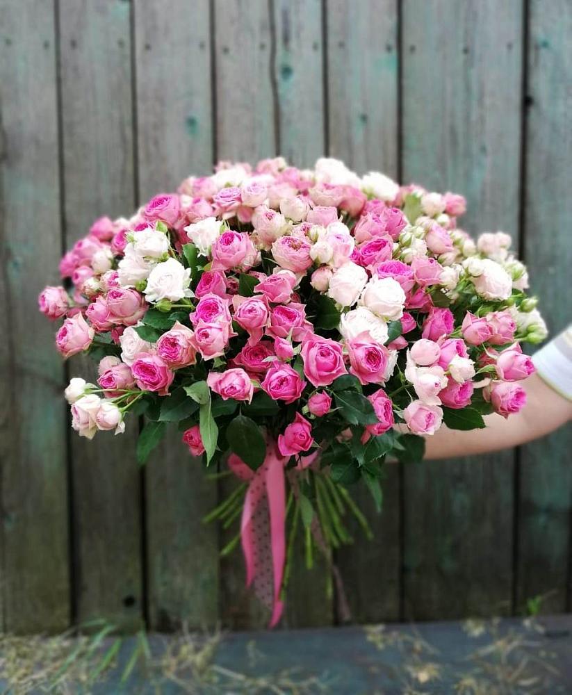 Букет Розовые кустовые розы Натали и Лав Лидия в Рождествено Самарской области