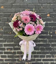 Букет цветов из:  Герберы и Хризантемы в Рождествено Самарской области