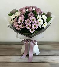 Букет цветов из:  Хризантемы и Розы в Рождествено Самарской области