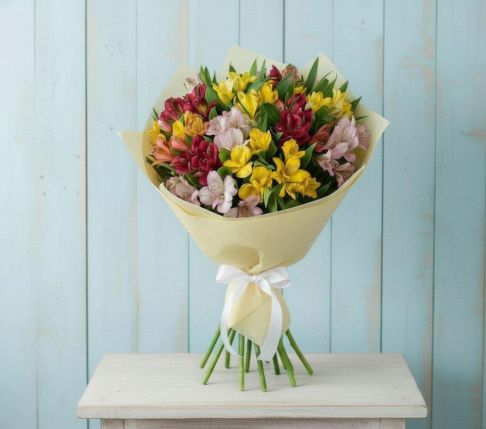 Букет цветов из: Альстромерии в Рождествено Самарской области