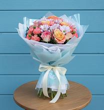 Букет цветов из:  Хризантемы и Розы #REPLACE_PRED# Рождествено Самарской области