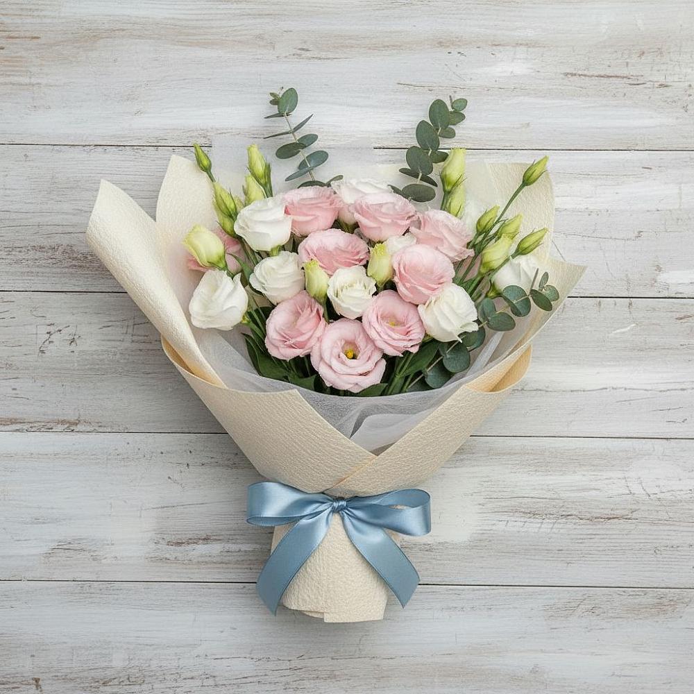 Букет цветов из: Лизиантусы в Рождествено Самарской области